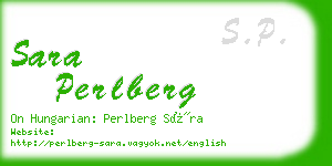 sara perlberg business card